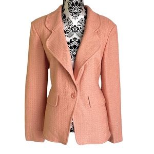 St. John Single Button Knit Blazer Jacket